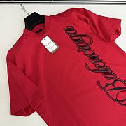 Balenciaga Cursive T-shirt Medium Fit in Red/Black - 3