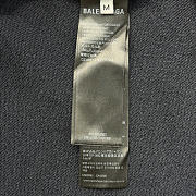 Balenciaga Transparent Tape Ripped Pocket Hoodie In Faded Black And White Dy Fleece - 2