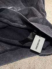 Balenciaga Washed Crayon Loop Oversized Hoodie In Washed Black And White Dry Fleece - 6