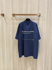 Balenciaga Top Rating  T-Shirt Fitted Top In Washed Navy Interlock Stretch Jersey - 4