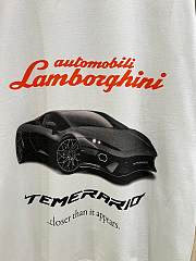 Balenciaga x Automobili Lamborghini Boxy-Fit Cotton-Jersey T-Shirt Beige - 5