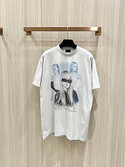 Balenciaga  Nicole Cotton Jersey Boxy T-shirt in White  - 1