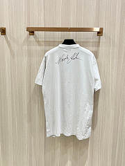 Balenciaga  Nicole Cotton Jersey Boxy T-shirt in White  - 3