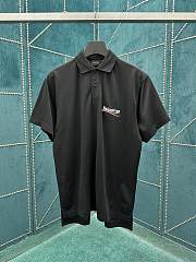 Balenciaga Black Political Campaign Short Sleeve Regular Polo Polo Shirts  - 1