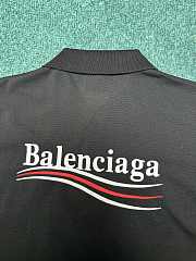 Balenciaga Black Political Campaign Short Sleeve Regular Polo Polo Shirts  - 4