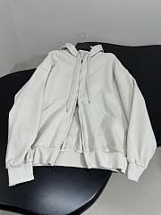 Balenciaga Security Tape Logo Large Zip-Up Hoodie in Beige - 3