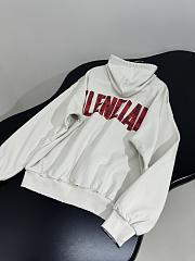 Balenciaga Security Tape Logo Large Zip-Up Hoodie in Beige - 2