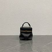 Celine Small Triomphe Frame In Supple Calfskin Black - 12.5x12.5x12.5cm - 1