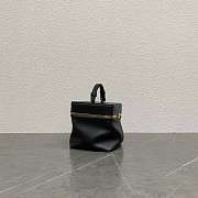 Celine Small Triomphe Frame In Supple Calfskin Black - 12.5x12.5x12.5cm - 2