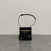 Celine Small Triomphe Frame In Supple Calfskin Black - 12.5x12.5x12.5cm - 3