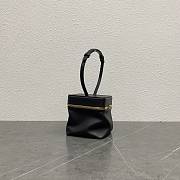 Celine Small Triomphe Frame In Supple Calfskin Black - 12.5x12.5x12.5cm - 4