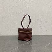 Celine Small Triomphe Frame In Supple Calfskin Burgundy - 12.5x12.5x12.5cm - 6