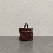 Celine Small Triomphe Frame In Supple Calfskin Burgundy - 12.5x12.5x12.5cm - 5