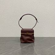 Celine Small Triomphe Frame In Supple Calfskin Burgundy - 12.5x12.5x12.5cm - 2