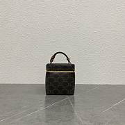 Celine Small Triomphe Frame In Triomphe Canvas And Natural Calfskin - 12.5x12.5x12.5cm - 4