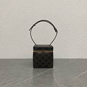 Celine Small Triomphe Frame In Triomphe Canvas And Natural Calfskin - 12.5x12.5x12.5cm - 3