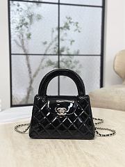 Chanel Mini Shopping Bag High-Shine Calfskin & Gold Metal Black - 19x13x7cm - 1