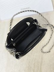 Chanel Mini Shopping Bag High-Shine Calfskin & Gold Metal Black - 19x13x7cm - 6