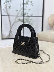 Chanel Mini Shopping Bag High-Shine Calfskin & Gold Metal Black - 19x13x7cm - 3