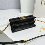 Mini Dior Ange Bag Black Macrocannage Lambskin - 20x12x5cm - 3
