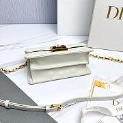 Mini Dior Ange Bag White Macrocannage Lambskin - 20x12x5cm - 2