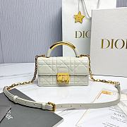 Mini Dior Ange Bag White Macrocannage Lambskin - 20x12x5cm - 3