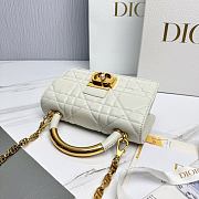 Mini Dior Ange Bag White Macrocannage Lambskin - 20x12x5cm - 4