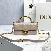 Mini Dior Ange Bag Beige Macrocannage Lambskin - 20x12x5cm - 1