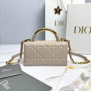 Mini Dior Ange Bag Beige Macrocannage Lambskin - 20x12x5cm - 2