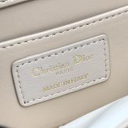 Mini Dior Ange Bag Beige Macrocannage Lambskin - 20x12x5cm - 4