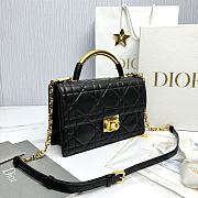 Dior Ange Bag Black Macrocannage Lambskin - 25x16x8cm - 4