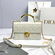 Dior Ange Bag White Macrocannage Lambskin - 25x16x8cm - 1
