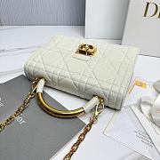 Dior Ange Bag White Macrocannage Lambskin - 25x16x8cm - 6