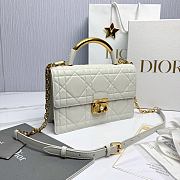 Dior Ange Bag White Macrocannage Lambskin - 25x16x8cm - 3
