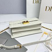 Dior Ange Bag White Macrocannage Lambskin - 25x16x8cm - 2