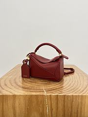 Loewe Mini Featherlight Puzzle Bag In Nappa Lambskin Red - 17.5x12.5x7.5cm - 2