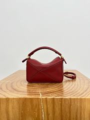 Loewe Mini Featherlight Puzzle Bag In Nappa Lambskin Red - 17.5x12.5x7.5cm - 5