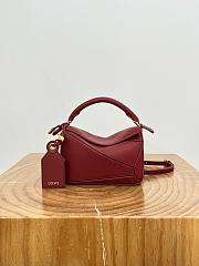 Loewe Mini Featherlight Puzzle Bag In Nappa Lambskin Red - 17.5x12.5x7.5cm - 3
