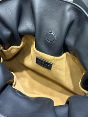 Loewe Panta Medium Flamenco Clutch In Shiny Calfskin Black - 30x24.5x10.5cm - 6