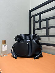 Loewe Panta Medium Flamenco Clutch In Shiny Calfskin Black - 30x24.5x10.5cm - 3