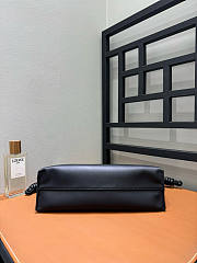 Loewe Panta Medium Flamenco Clutch In Shiny Calfskin Black - 30x24.5x10.5cm - 2