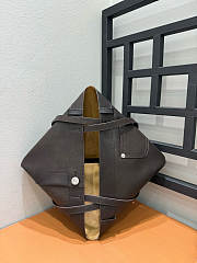 Loewe Panta Medium Puzzle Fold Tote In Shiny Calfskin Vintage Brown - 31.5x25.5x14.5cm - 5