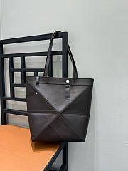 Loewe Panta Medium Puzzle Fold Tote In Shiny Calfskin Vintage Brown - 31.5x25.5x14.5cm - 4