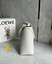 Loewe Medium Puzzle Fold Tote In Soft Grained Calfskin Gray - 31.5x25.5x14.5cm - 5
