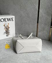 Loewe Medium Puzzle Fold Tote In Soft Grained Calfskin Gray - 31.5x25.5x14.5cm - 4
