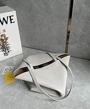 Loewe Medium Puzzle Fold Tote In Soft Grained Calfskin Gray - 31.5x25.5x14.5cm - 3