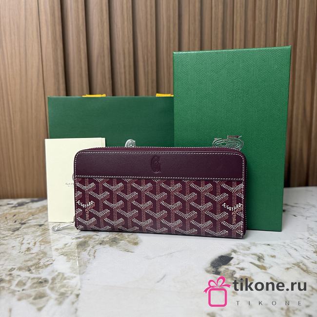 Goyard Matignon GM Wallet Burgundy - 20x11x2.3cm - 1