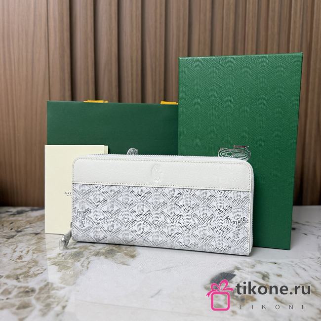 Goyard Matignon GM Wallet White - 20x11x2.3cm - 1