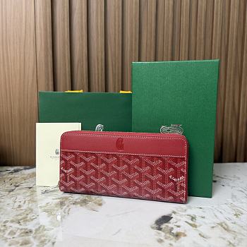 Goyard Matignon GM Wallet Red - 20x11x2.3cm