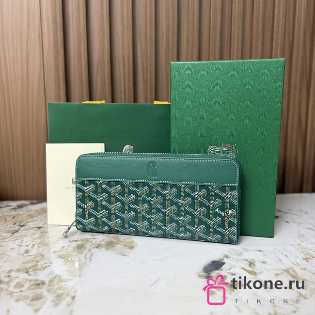 Goyard Matignon GM Wallet Green - 20x11x2.3cm - 1